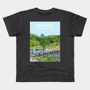 Dovedale, Peak District, Derbyshire art gift. Stepping Stones Kids T-Shirt